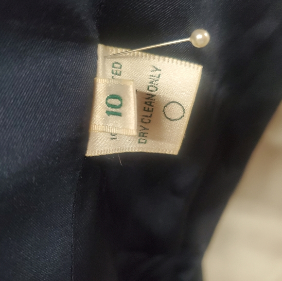 WOMEN Austin Reed Petite Double Breasted Navy 100% Worsted Wool Navy Blazer 10 - Picture 13 of 16